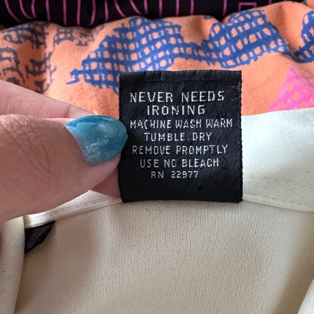 Men's Vintage Cream Button-Down Shirt - Picture 8 of 10